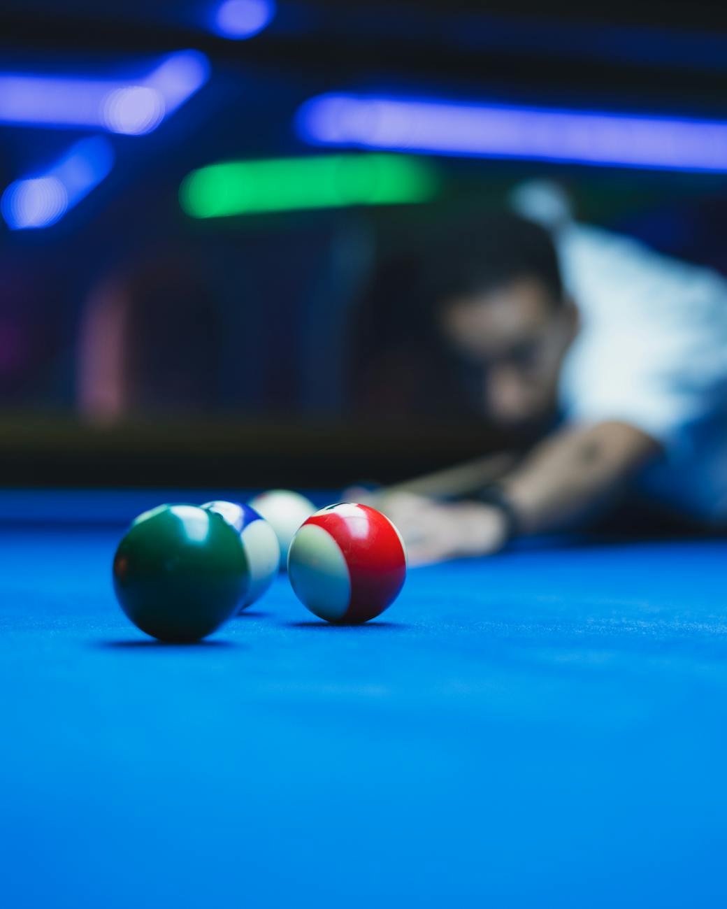 billiard balls on table